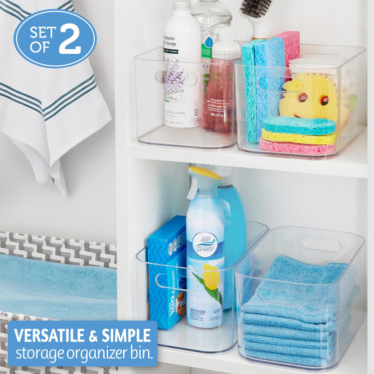 Bliss 10" x 6" Open Clear Pantry Organizer Bin (2 Count)
