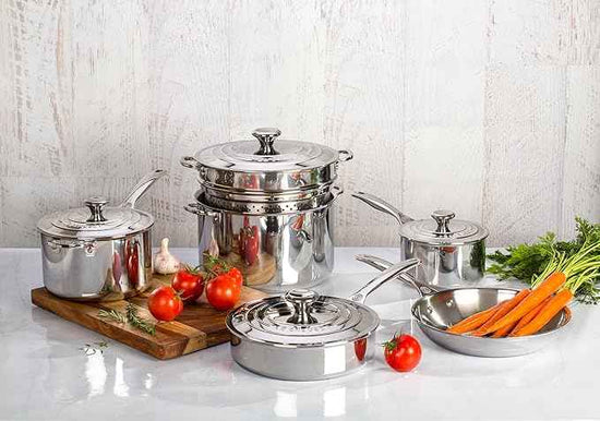 Le Creuset Tri-Ply Stainless Steel 10 pc. Cookware Set