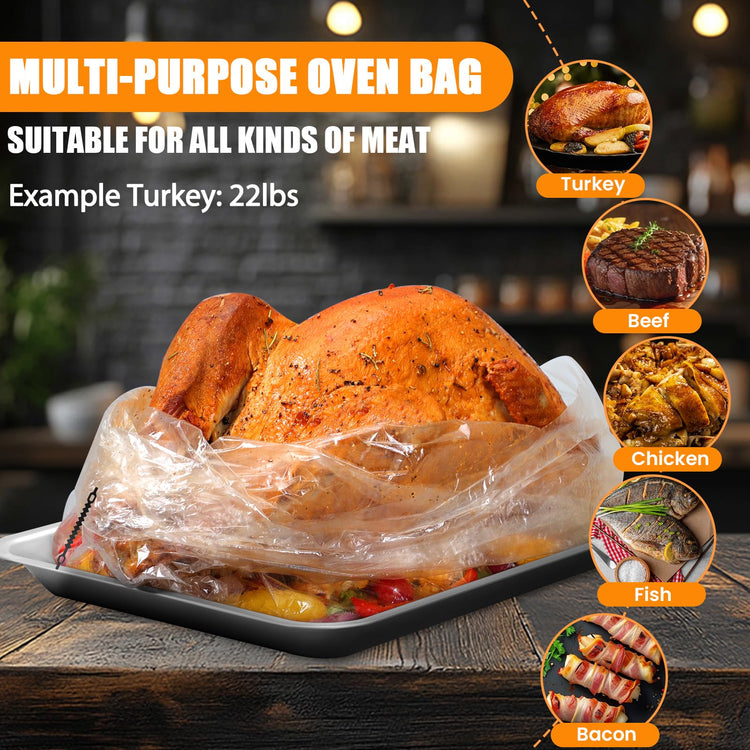 Turkey Oven Bags for Perfect Roasting (20 Count)