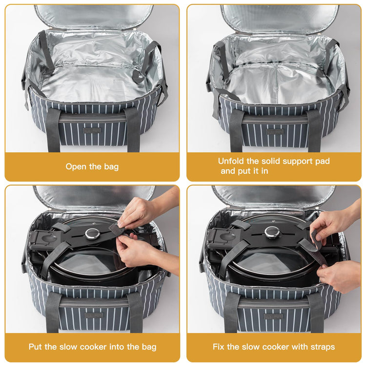Double Layer Slow Cooker Carrier Bag for 6