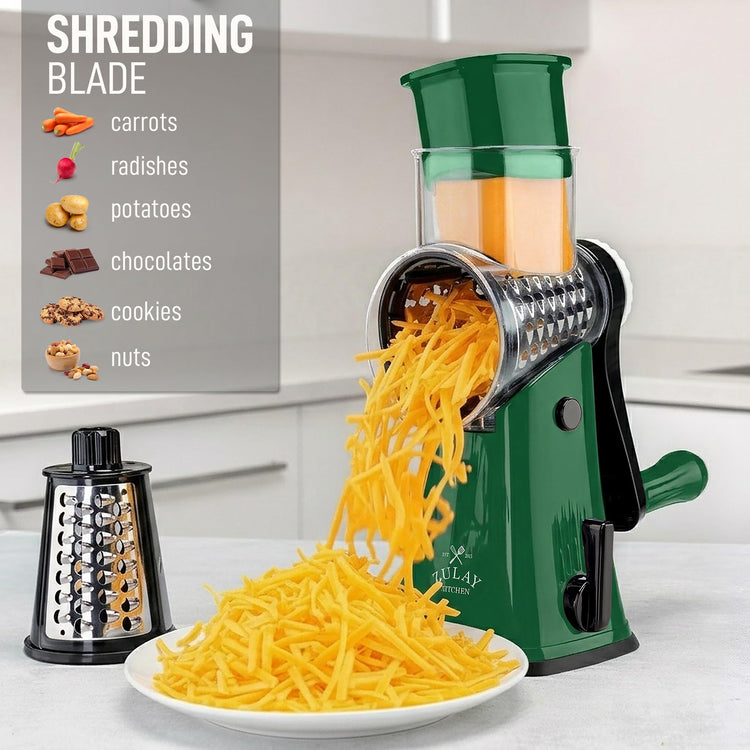 Rotary Cheese Grater 5 Blade Cheese Shredder