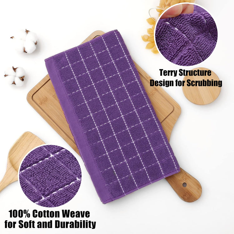 100% Cotton Terry Kitchen Dish Cloths (6 Count)