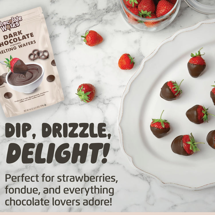 Dark Chocolate Melting Chocolate Wafers (40 Ounce)