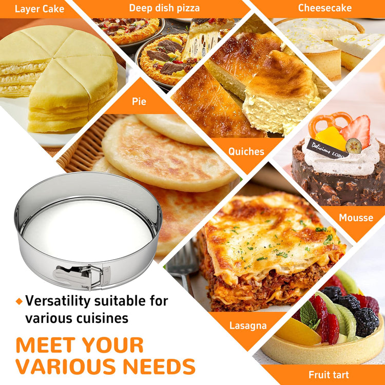 7 Inch 304 Stainless Steel Springform Pan with Removable Bottom