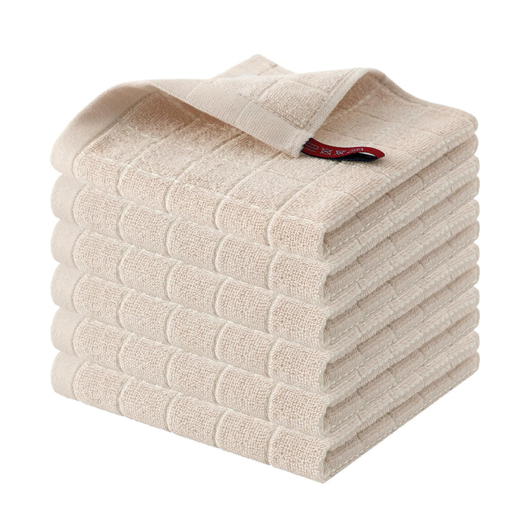 100% Cotton Terry Kitchen Dish Cloths (6 Count)
