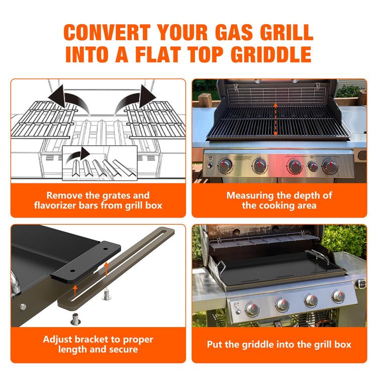 Adjustable Griddle Insert for Gas Grill