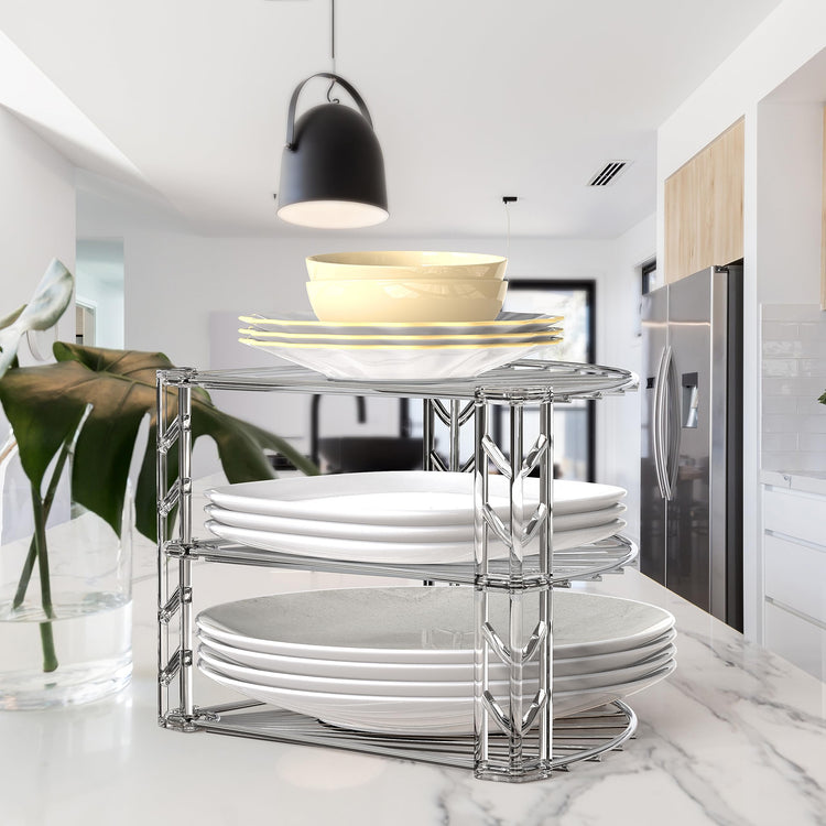 3 Tier Counter Corner Shelf Organizer