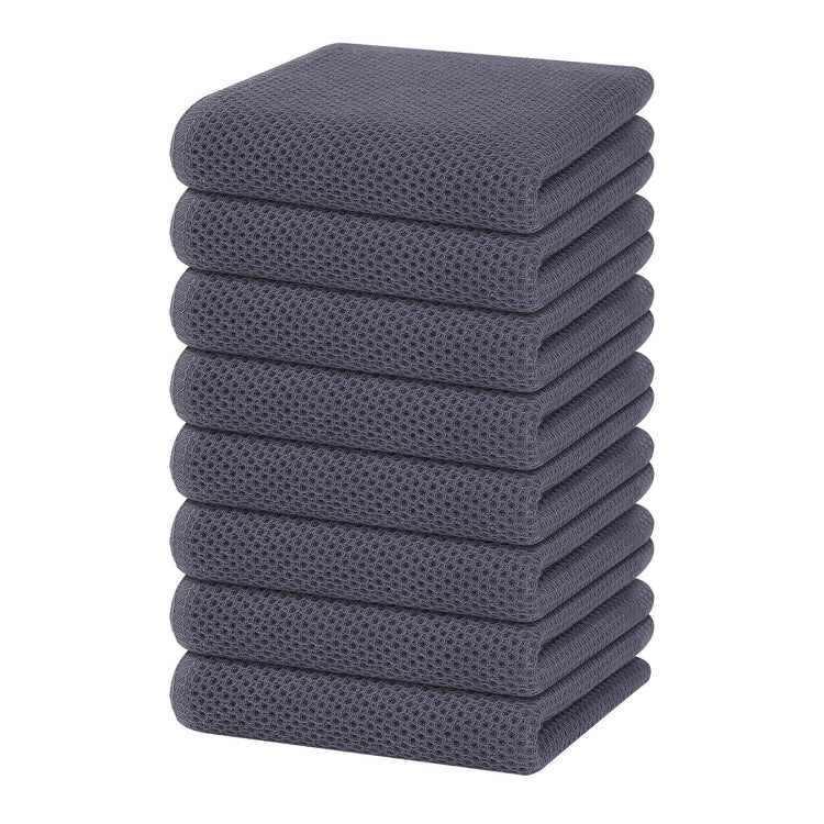 100% Cotton Waffle Weave Kitchen Dish Towels 8 (8 Count)