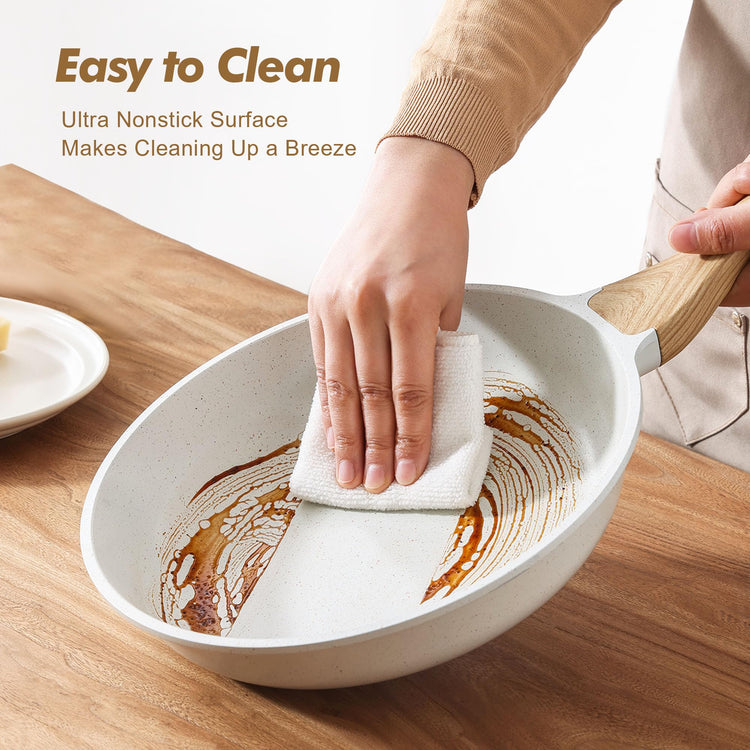 Ceramic Nonstick Frying Pan Skillets (3 Count)