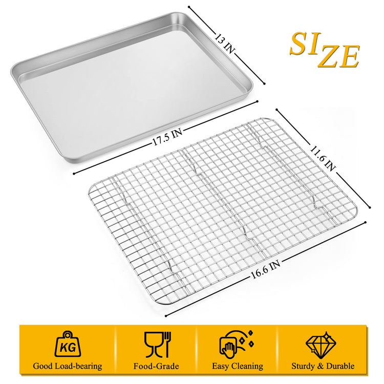 17.5 Inch Baking Sheet Pan and Cooking Rack