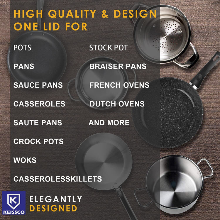 Stainless Steel Universal Lid for Pots