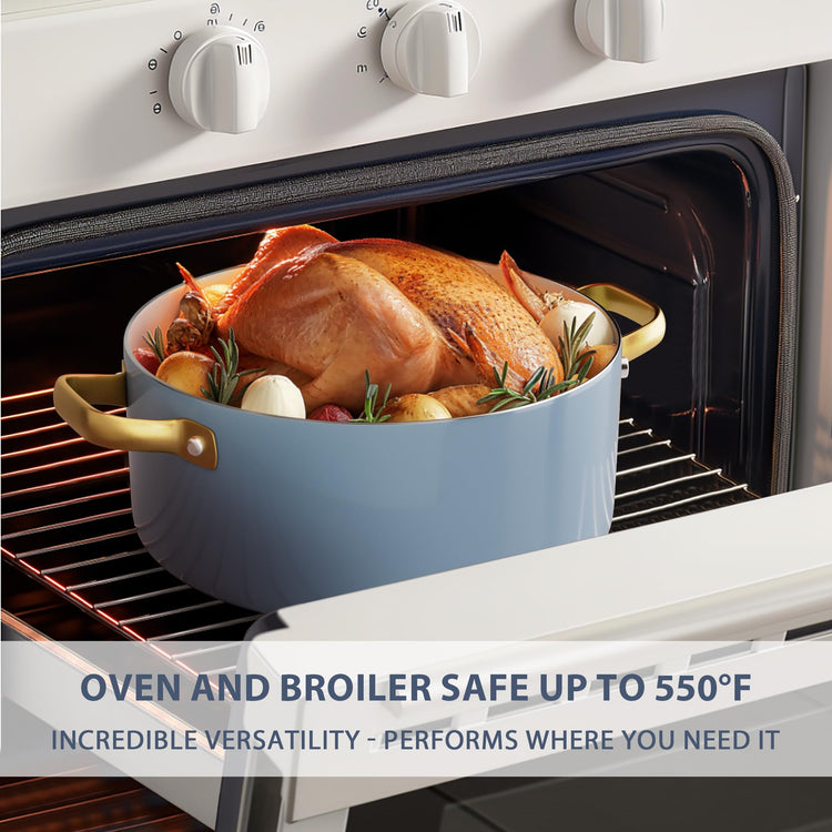 Ceramic Cookware Set 16 Pcs Oven & Dishwasher Safe