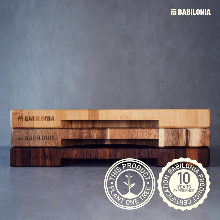 Premium Bamboo Cutting Board (ExtraThick 1.7"), Professional Chopping Butcher Block for Meat. Heavy Duty End Grain Wood, Charcuterie Boards, Kitchen Accessories