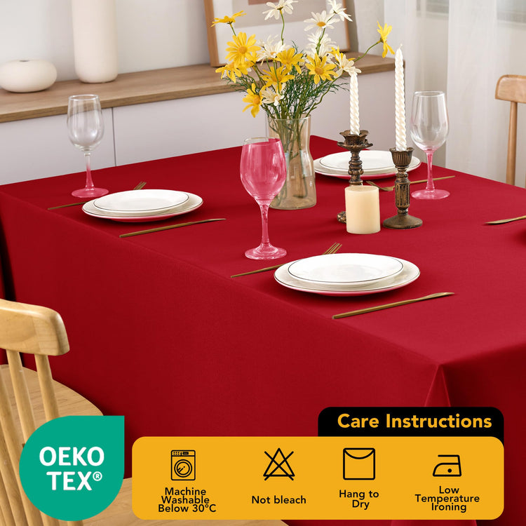 6 Pack Red Tablecloths for Square Tables