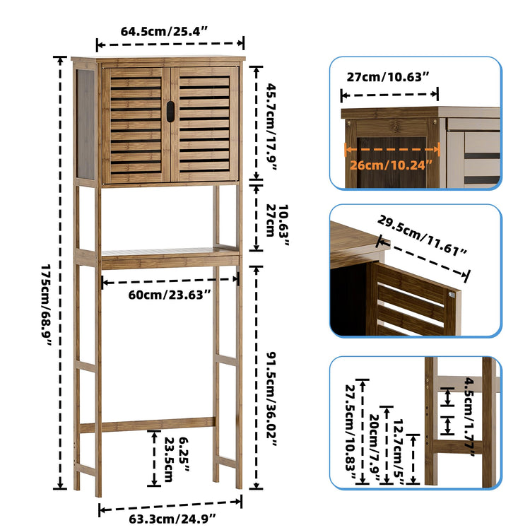 Bathroom Storage Shelf with Cabinet