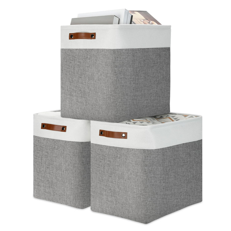 Storage Baskets 17 inch Large Basket for Blanket Living Room (3 Count)