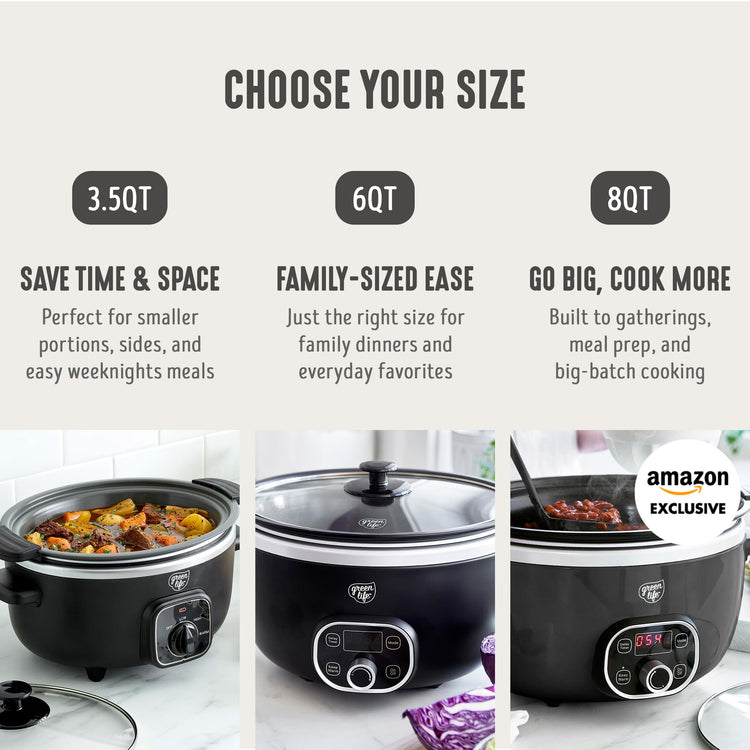 6QT Ceramic Nonstick Slow Cooker