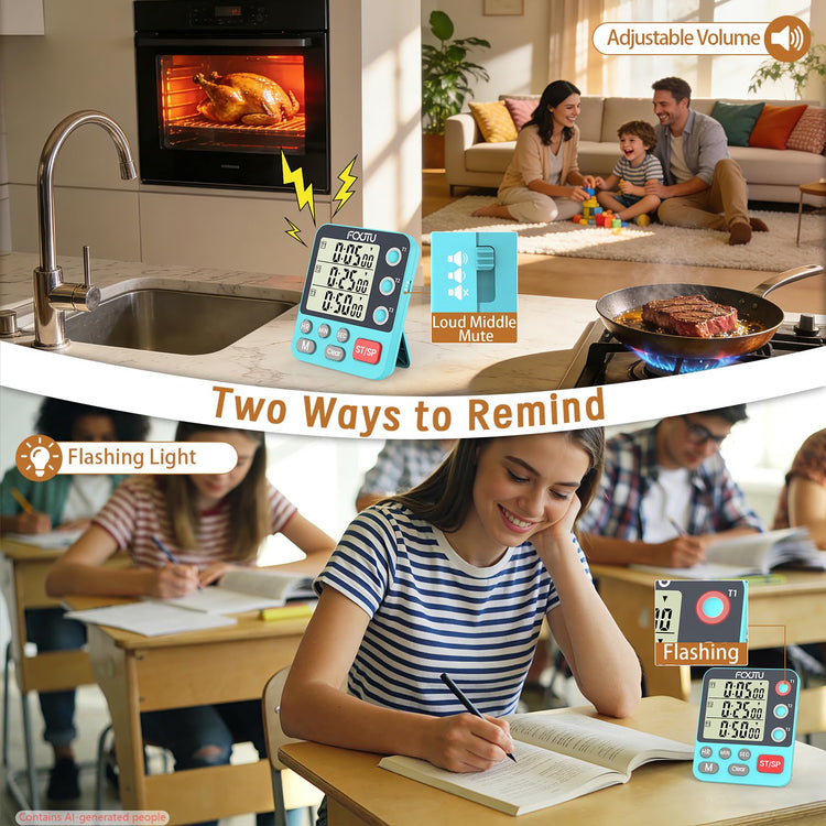 Digital Dual Kitchen Timer