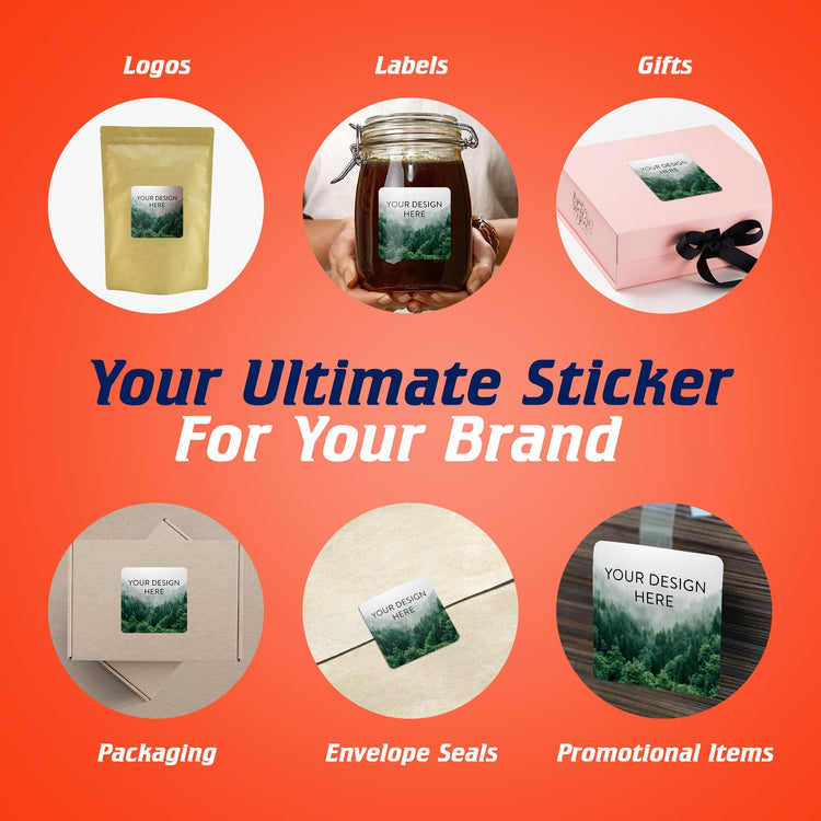 100 Custom Vinyl Stickers (100 Count)