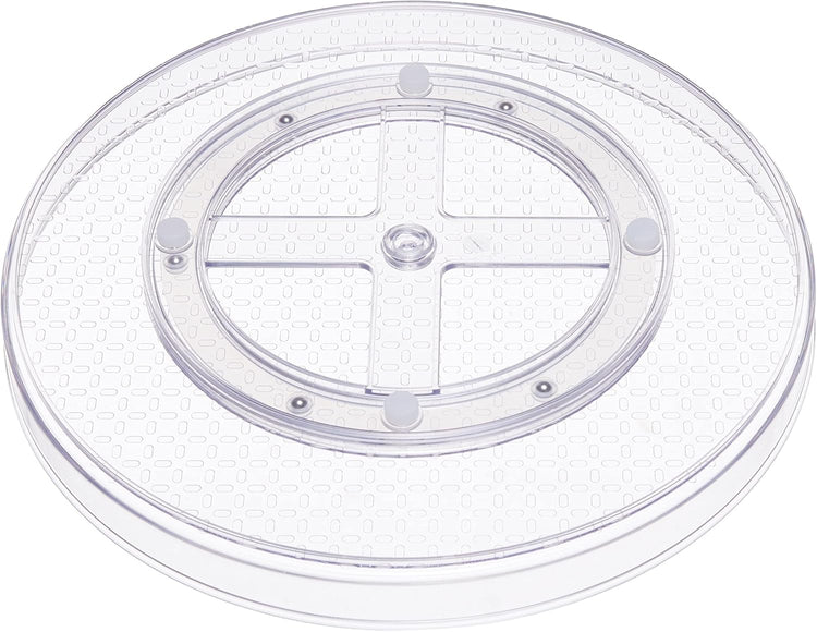 Amazon Basics Clear Lazy Susan Turntable Organizer, 12-Inch, 2-Pack