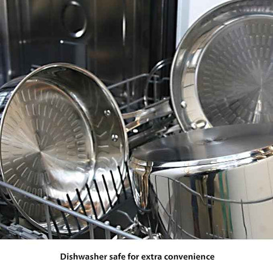 T-fal Performa Stainless Steel Cookware Set 12 Piece Induction Oven Broiler Safe 500F Pots and Pans, Dishwasher Safe Silver