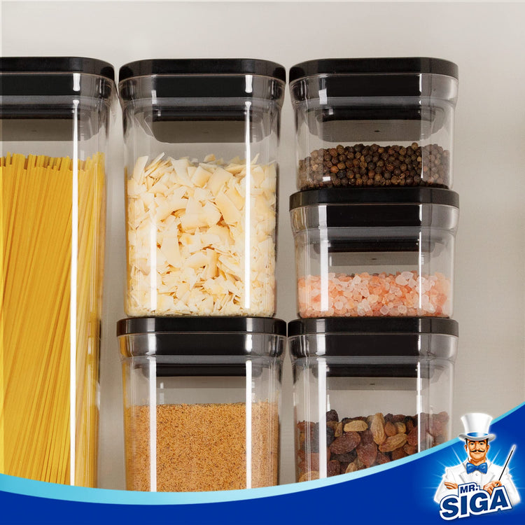 6 Piece Airtight Food Storage Container Set for Pantry Organization (6 Count)