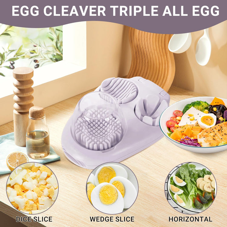 1 Pcs Heavy Duty Egg Slicer with 3 Cutting Modes