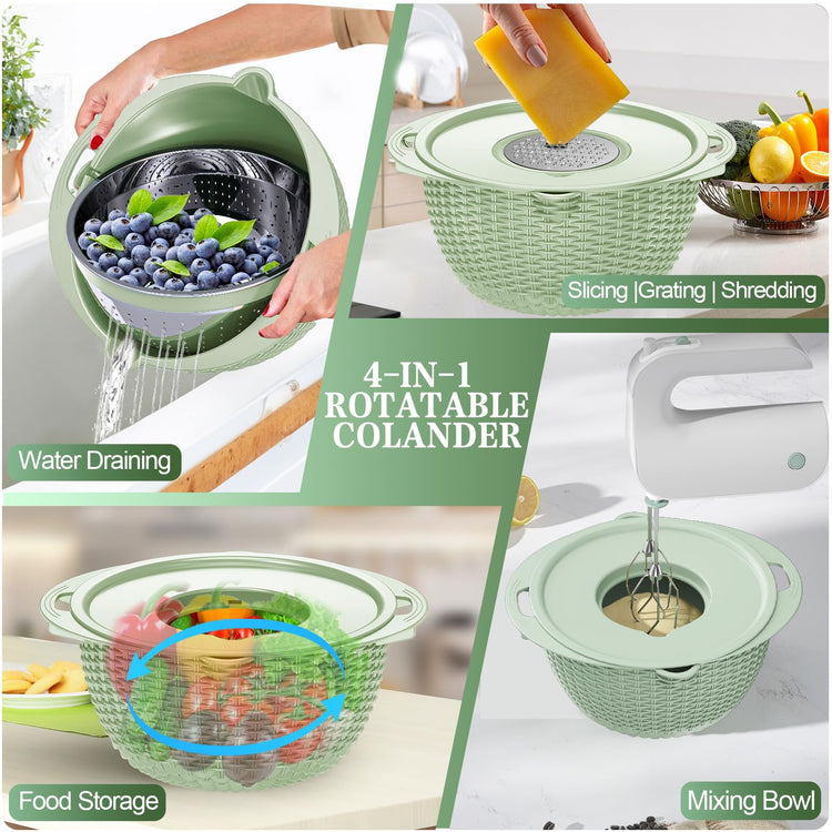 4 1 Colander with Fruit Bowl Set