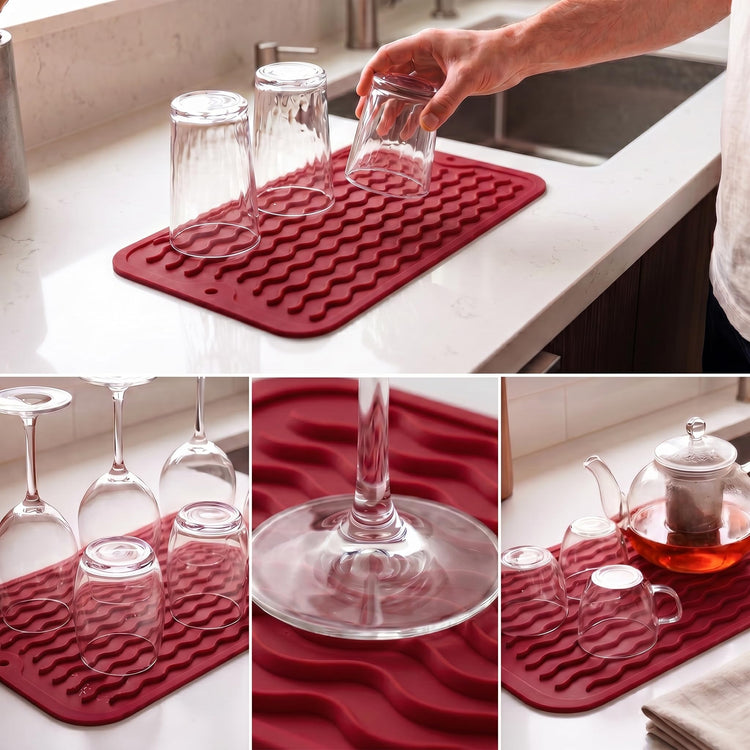 Silicone Dish Drying Mat for Multiple Usage