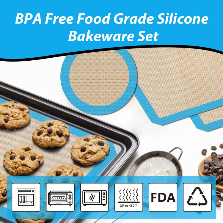 3 Pack Silicone Baking Mats (3 Count)