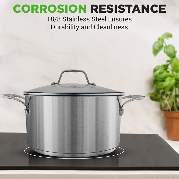 6 Quart Stainless Steel Stockpot