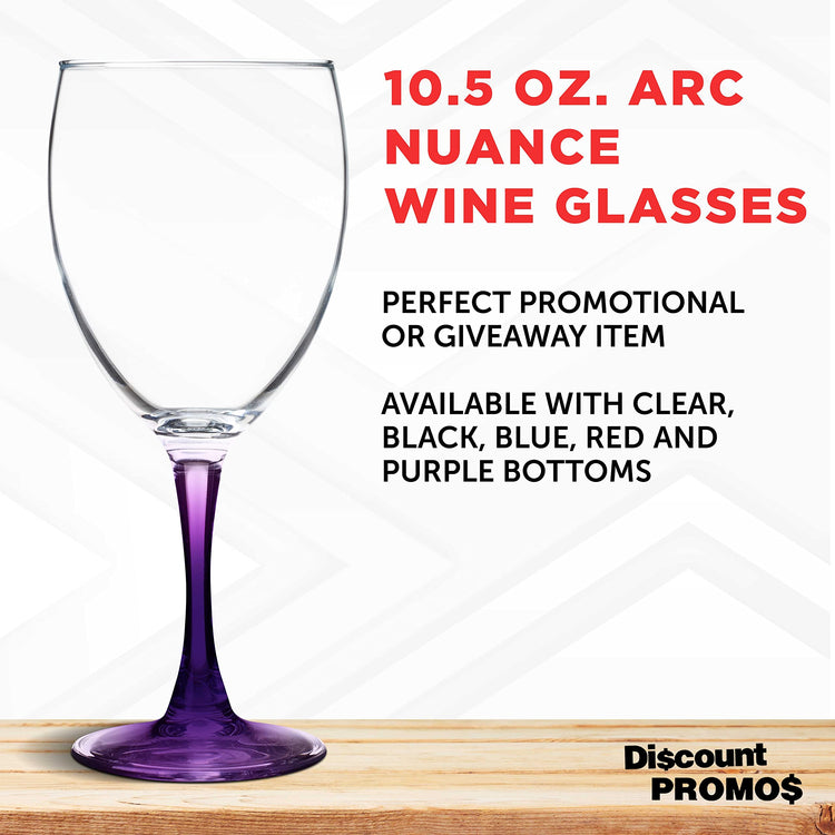 Nuance Wine Glasses by ARC 10.5 oz. Set of 10 (10 Count)