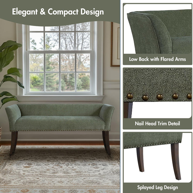 Accent Bench Plush Upholstered