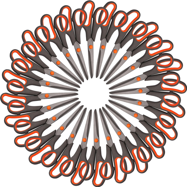 24 Pack 8“ All Purpose Titanium Scissors Heavy Duty for Everyday Use (6 Count)