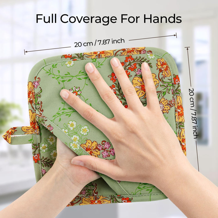 Pot Holders for Kitchen Heat Resistant Hot Pads for Countertops Oven Pot Holders Cotton Potholders for Kitchen Cooking Baking