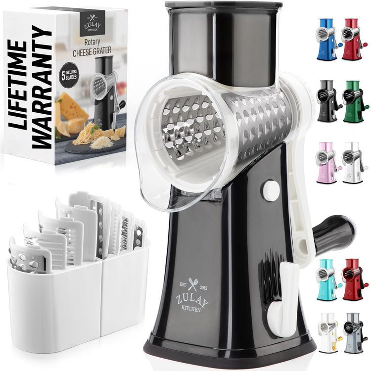 Rotary Cheese Grater 5 Blade Cheese Shredder