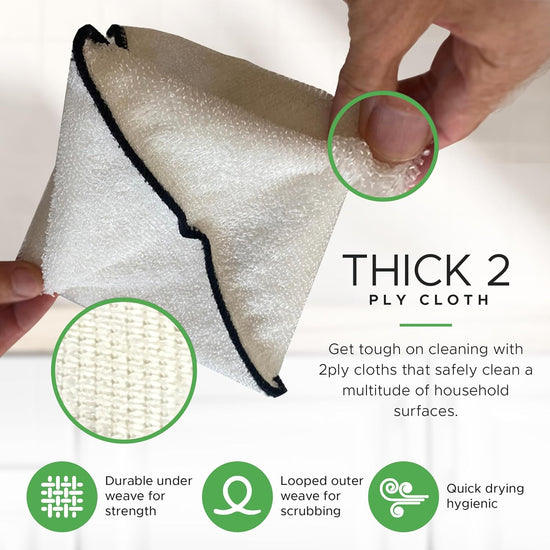 Whiffkitch Dishcloths & Towels for Kitchen, Drying, Durable, Absorbent Washcloths, Non-Scratch, Hygienic, Multi-Surface Cleaning, 6x7 Inches Multi Color, 6 Pack - Nestoria
