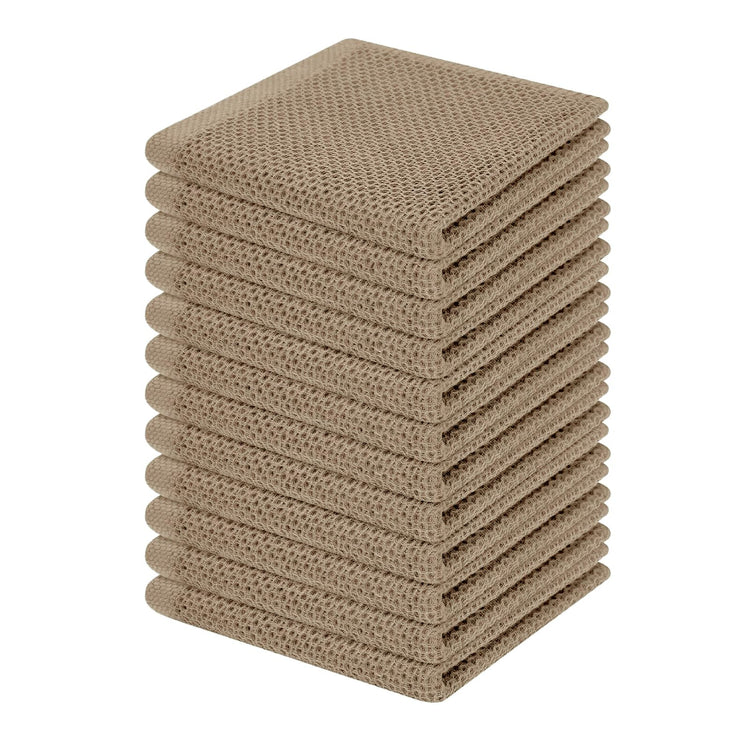 100% Cotton Waffle Weave Kitchen Dish Cloths 12 (12 Count)