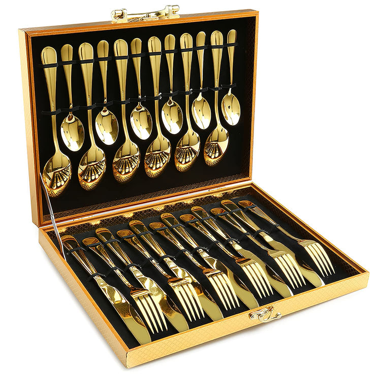Gold Silverware Set (6 Count)