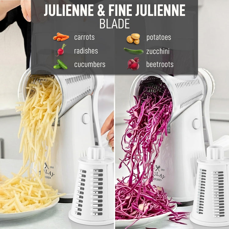 Rotary Cheese Grater 5 Blade Cheese Shredder