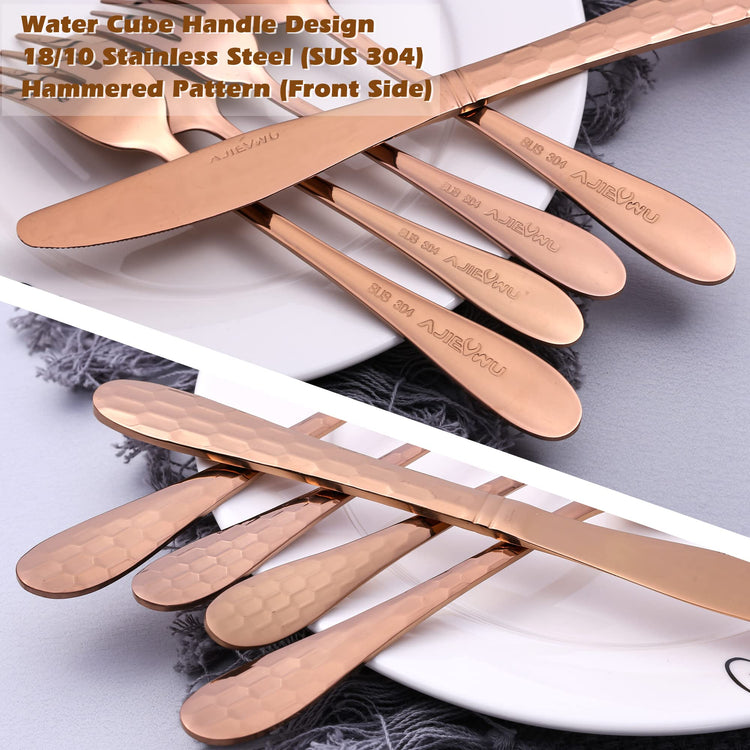 Hammered Silverware Set 20