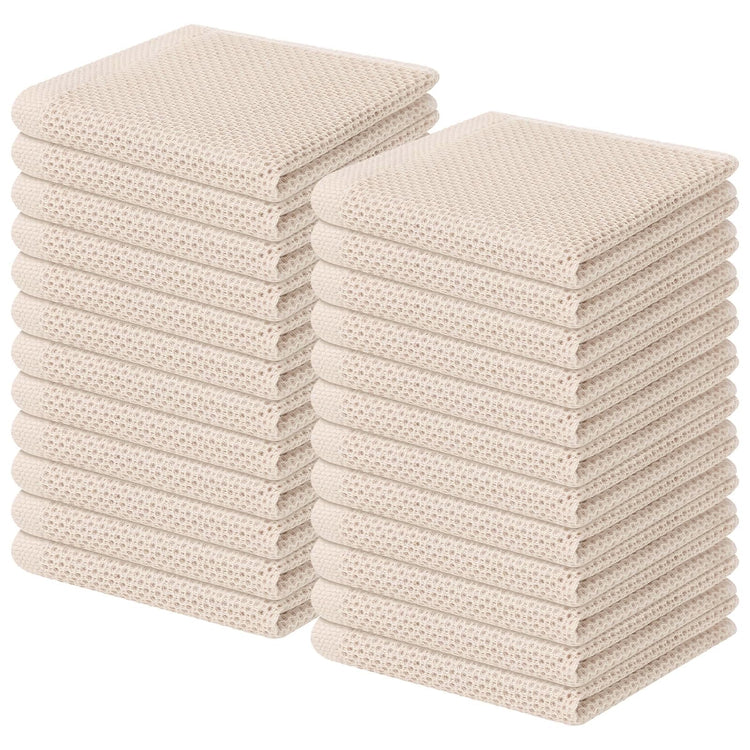100% Cotton Waffle Weave Kitchen Dish Cloths 24 (24 Count)