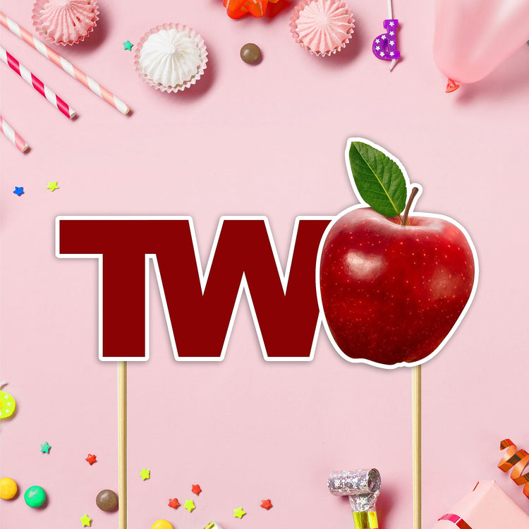 Apple Two Cake Topper