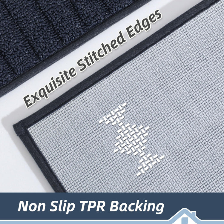 Kitchen Rugs Non Slip Washable 2PCS (10.83 Sq Ft)