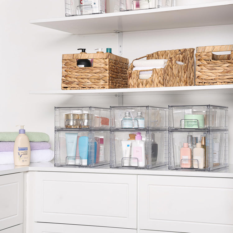 Clear Stackable Storage Drawers (8 Count)