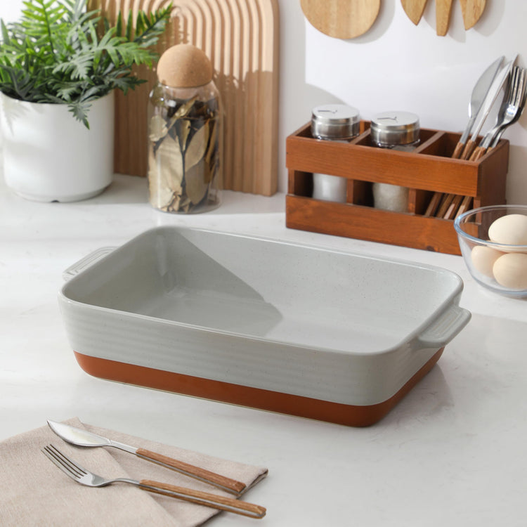 Large 9x13 Ceramic Baking Dish with Handles