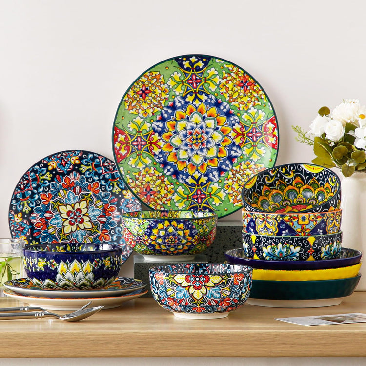SIMI 28 oz Cereal Bowls Set of 6 (6 Count)