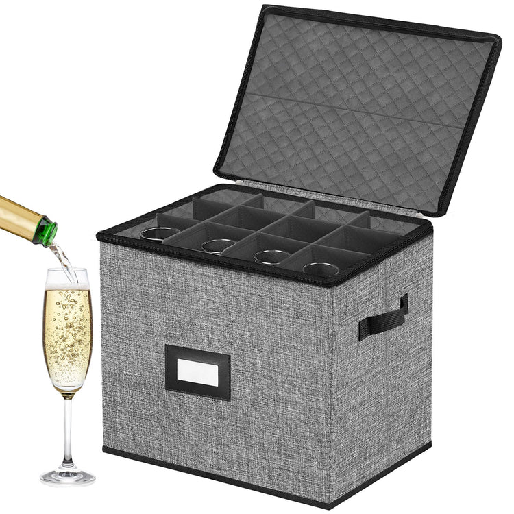 Quilted Champagne Flute Storage Box