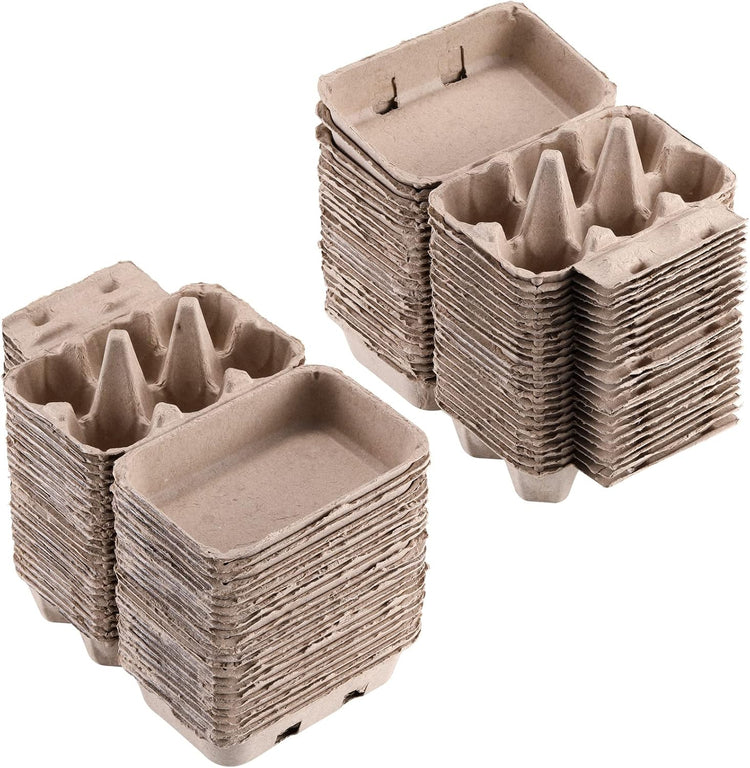 Half Dozen Vintage Egg Cartons 50 Pack, Blank Natural Pulp Egg Cartons 6 Count for Chicken Eggs Reusable, Storage Tray Strong for Holds Up to Six 6 Huevo Carton Cardboard Paper Holder Container