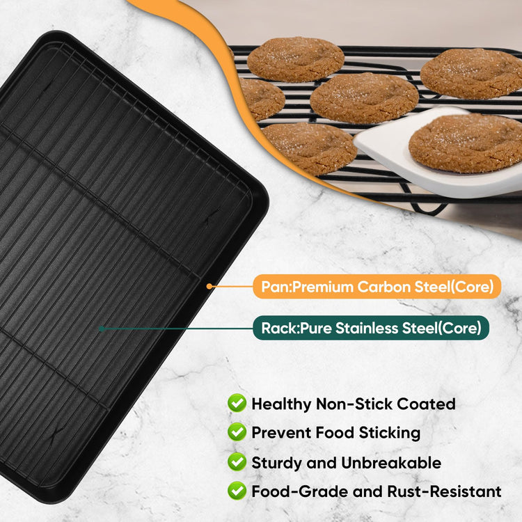 Nonstick Baking Oven Pan with Rack for Cookie